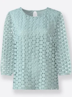 Spitzenshirt , am Body blickdicht unterlegt