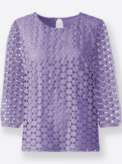 Spitzenshirt , am Body blickdicht unterlegt