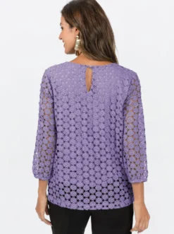 Spitzenshirt , am Body blickdicht unterlegt