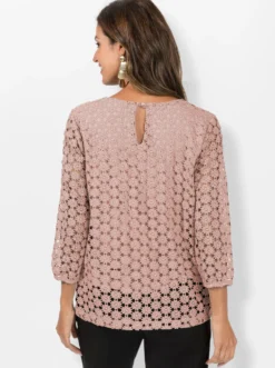 Spitzenshirt , am Body blickdicht unterlegt