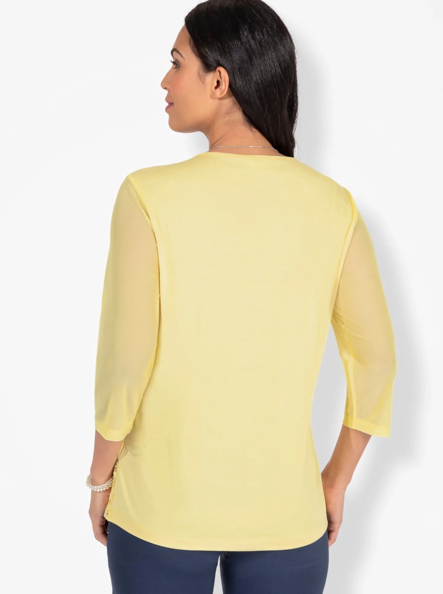 Spitzenshirt blickdicht unterlegt