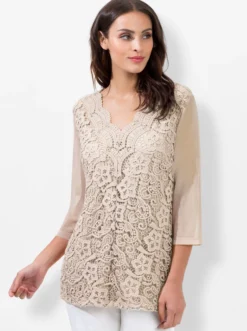 Spitzenshirt blickdicht unterlegt