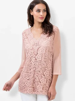 Spitzenshirt blickdicht unterlegt