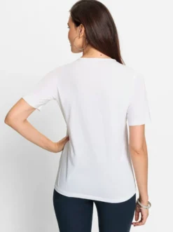 Spitzenshirt im superweichen Materialmix