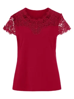 Spitzenshirt mit blickdichten Elementen