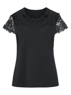 Spitzenshirt mit blickdichten Elementen