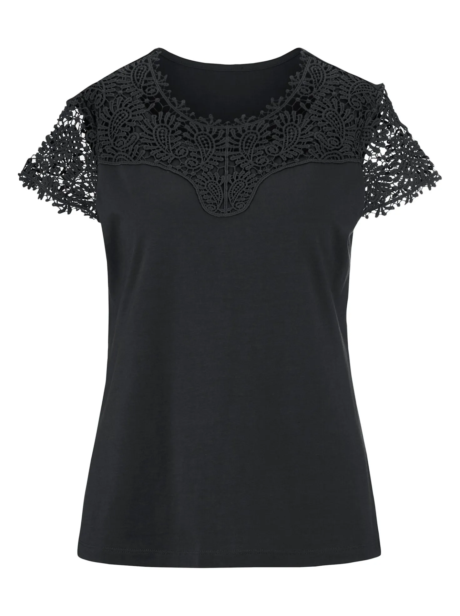Spitzenshirt mit blickdichten Elementen