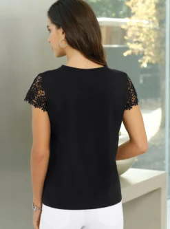 Spitzenshirt mit blickdichten Elementen