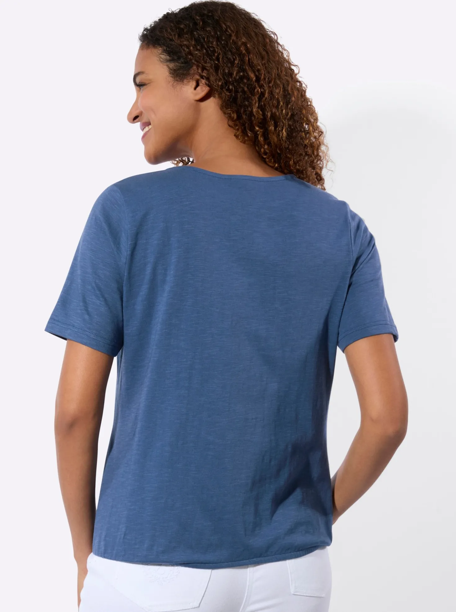 Spitzenshirt mit elastischem Saum