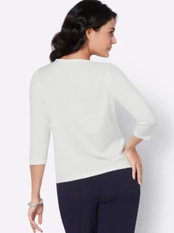 Spitzenshirt mit 3/4-Ärmeln