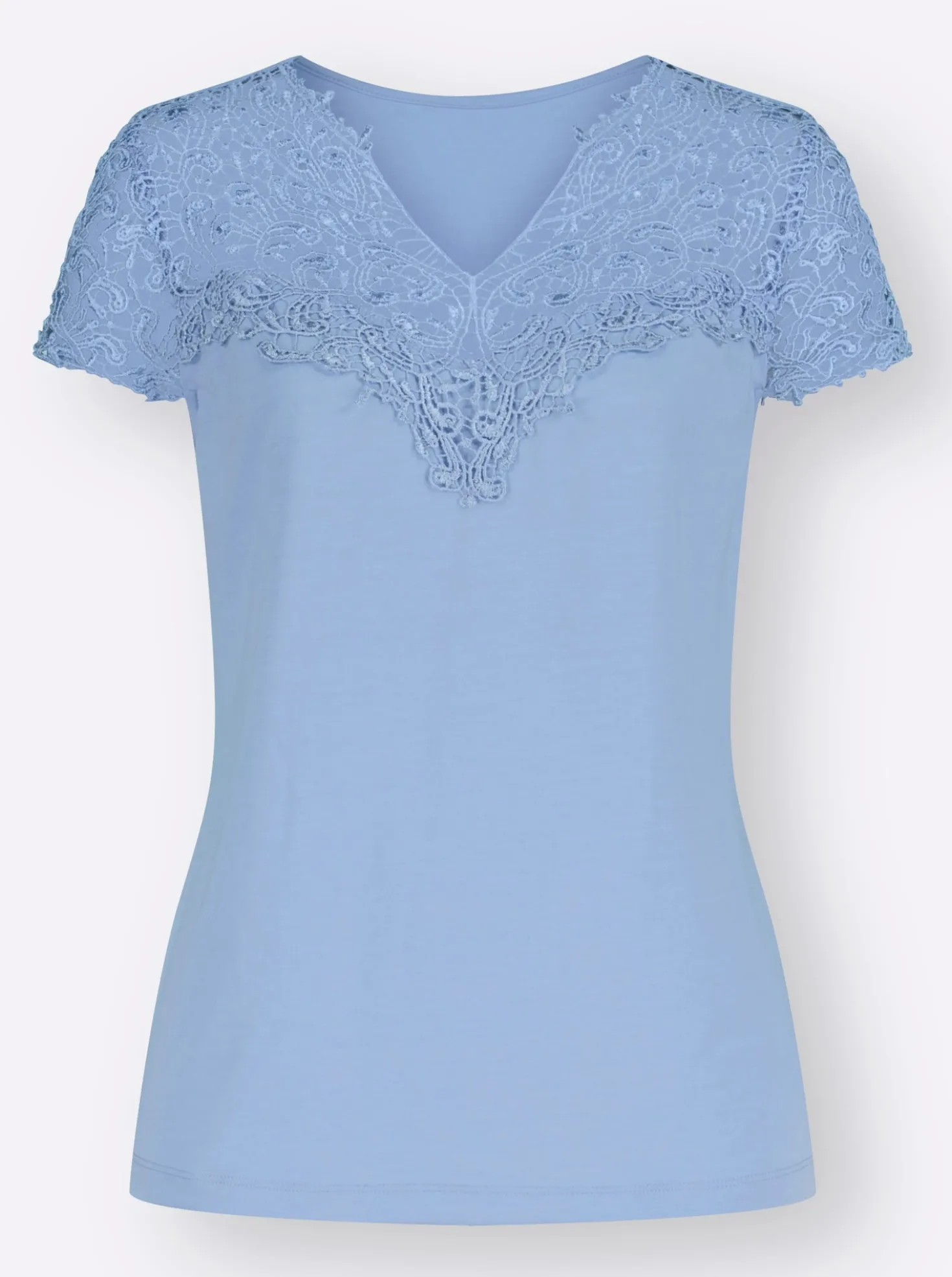 Spitzenshirt mit transparenter Spitze