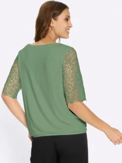 Spitzenshirt mit 95% Viskose