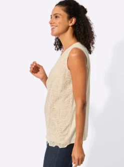 Spitzentop mit Jersey-Futter