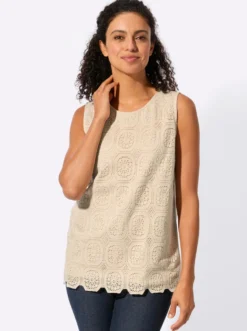 Spitzentop mit Jersey-Futter