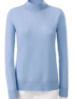 Stehkragenpullover aus reinem Kaschmir