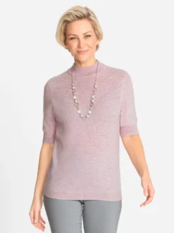 Stehkragenpullover aus reinem Kaschmir