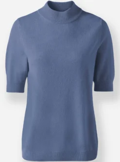 Stehkragenpullover aus reinem Kaschmir