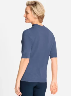 Stehkragenpullover aus reinem Kaschmir