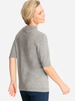 Stehkragenpullover aus reinem Kaschmir