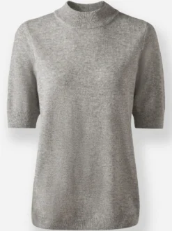 Stehkragenpullover aus reinem Kaschmir