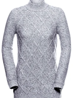 Stehkragenpullover im Rauten-Dessin