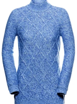 Stehkragenpullover im Rauten-Dessin