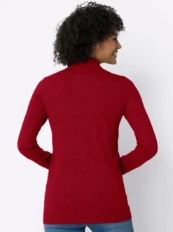 Stehkragenpullover in Longform