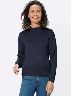 Stehkragenpullover mit Baumwolle
