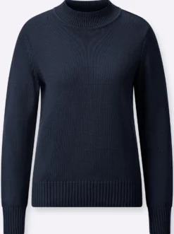 Stehkragenpullover mit Baumwolle