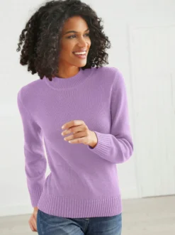 Stehkragenpullover mit Baumwolle