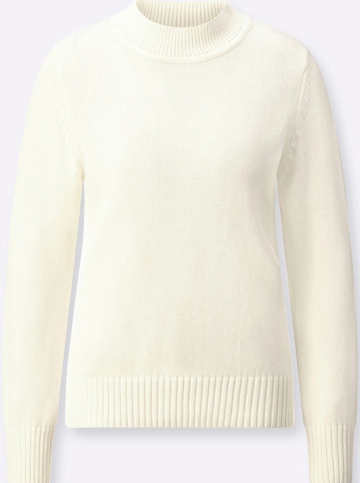 Stehkragenpullover mit Baumwolle