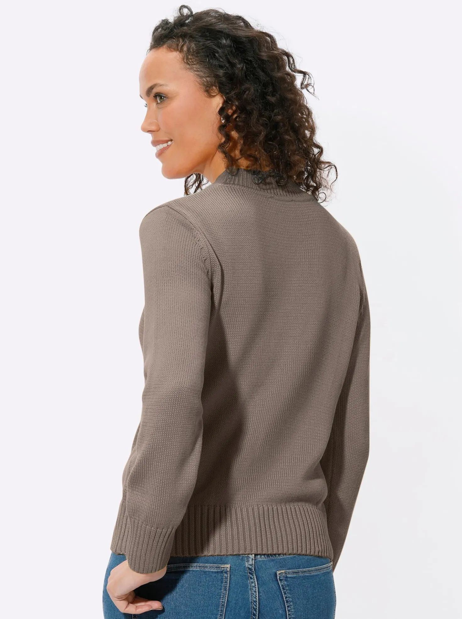 Stehkragenpullover mit Baumwolle