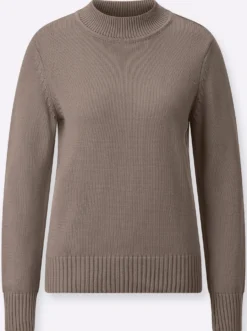 Stehkragenpullover mit Baumwolle