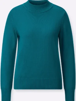 Stehkragenpullover mit Baumwolle