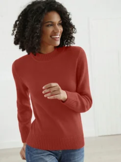 Stehkragenpullover mit Baumwolle