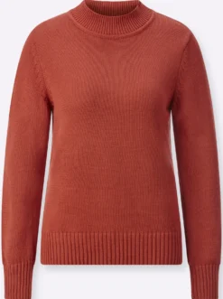 Stehkragenpullover mit Baumwolle