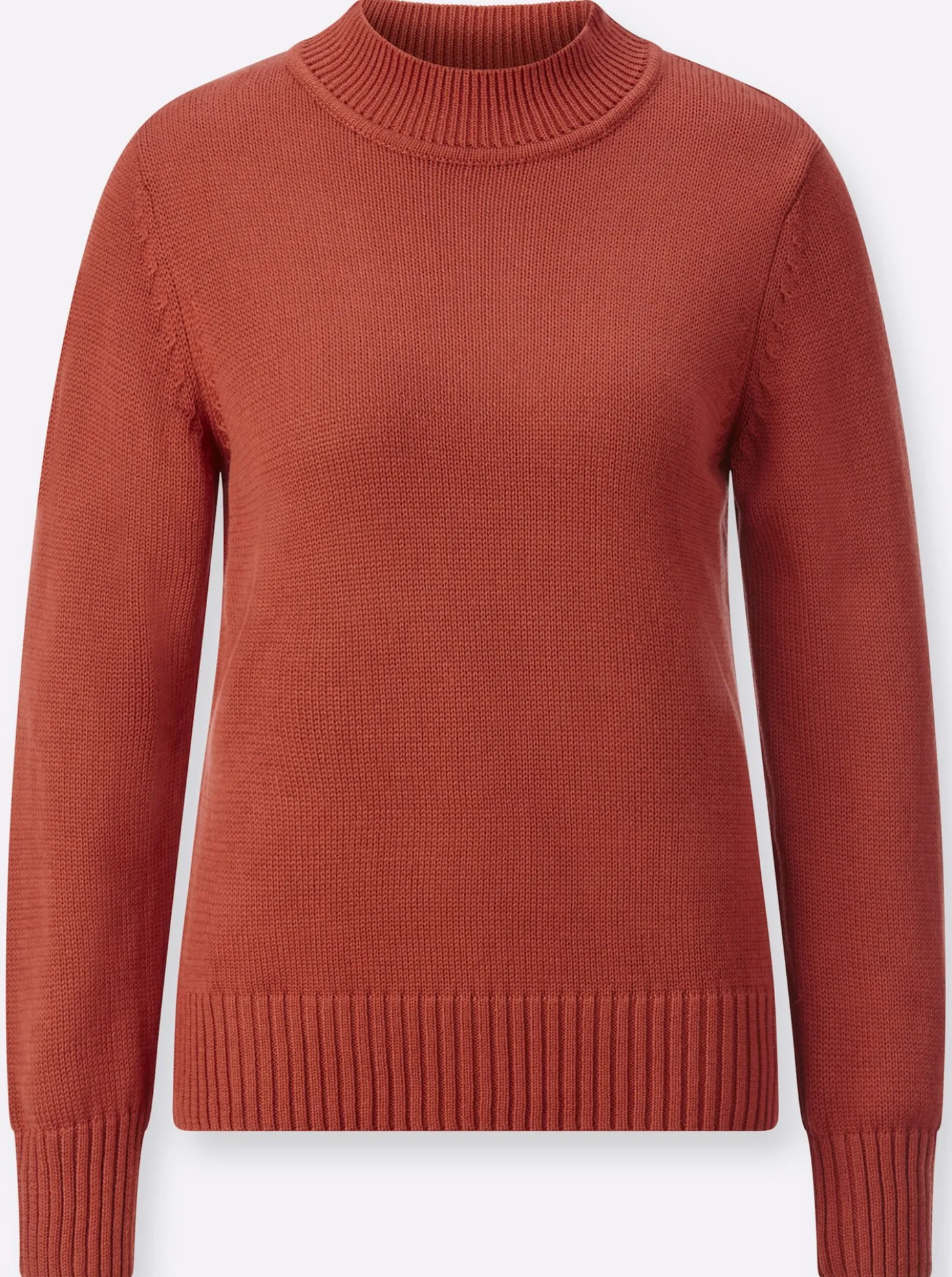 Stehkragenpullover mit Baumwolle