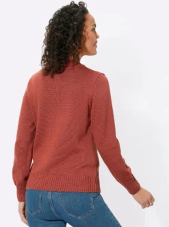 Stehkragenpullover mit Baumwolle