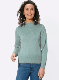 Stehkragenpullover mit Baumwolle