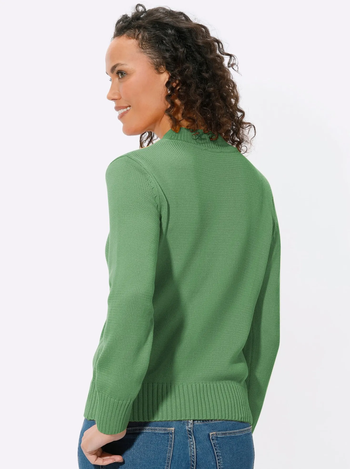 Stehkragenpullover mit Baumwolle