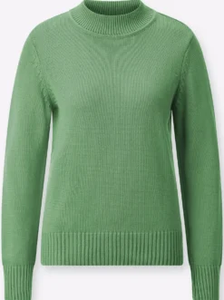 Stehkragenpullover mit Baumwolle