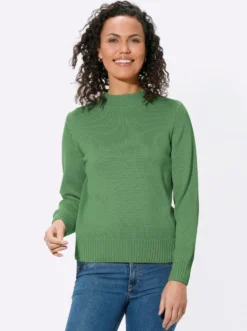 Stehkragenpullover mit Baumwolle