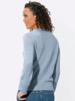 Stehkragenpullover mit Baumwolle