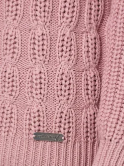 Stehkragenpullover mit elastischen Rippbündchen