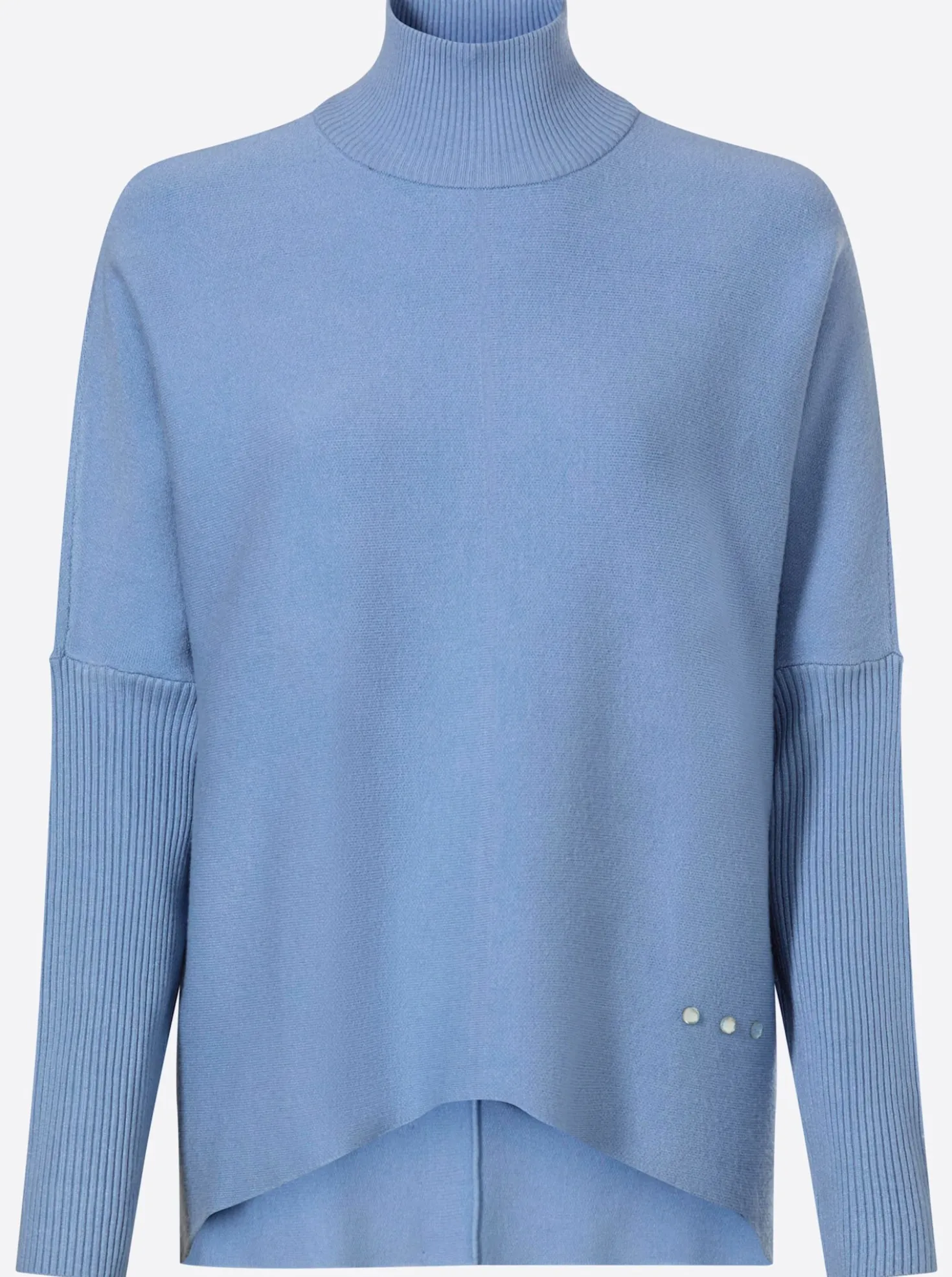 Stehkragenpullover mit Fledermaus-Ärmeln