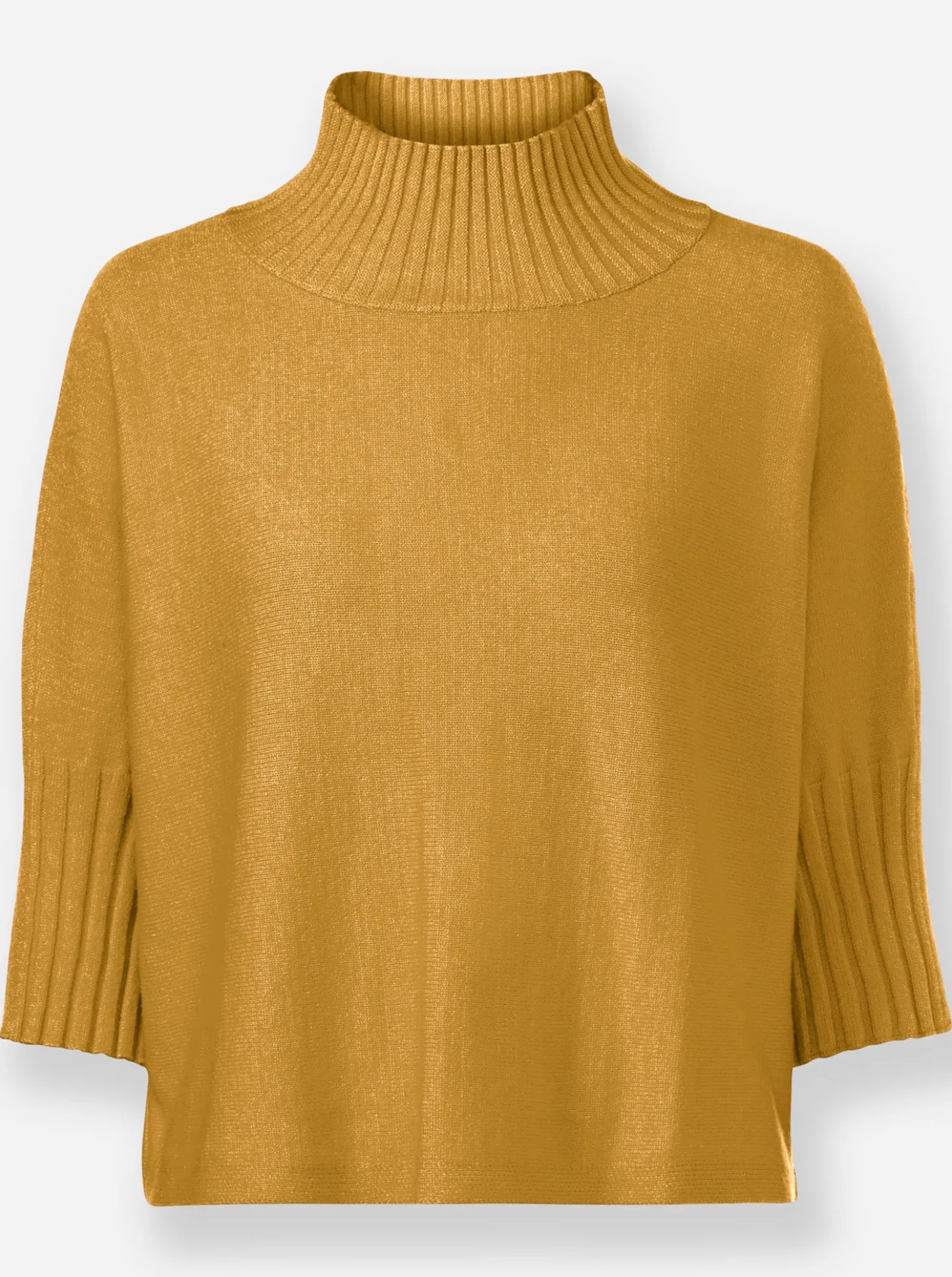 Stehkragenpullover mit Fledermaus-Ärmeln