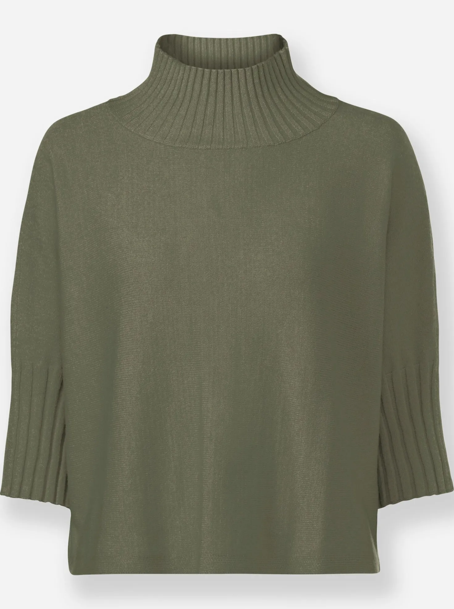 Stehkragenpullover mit Fledermaus-Ärmeln
