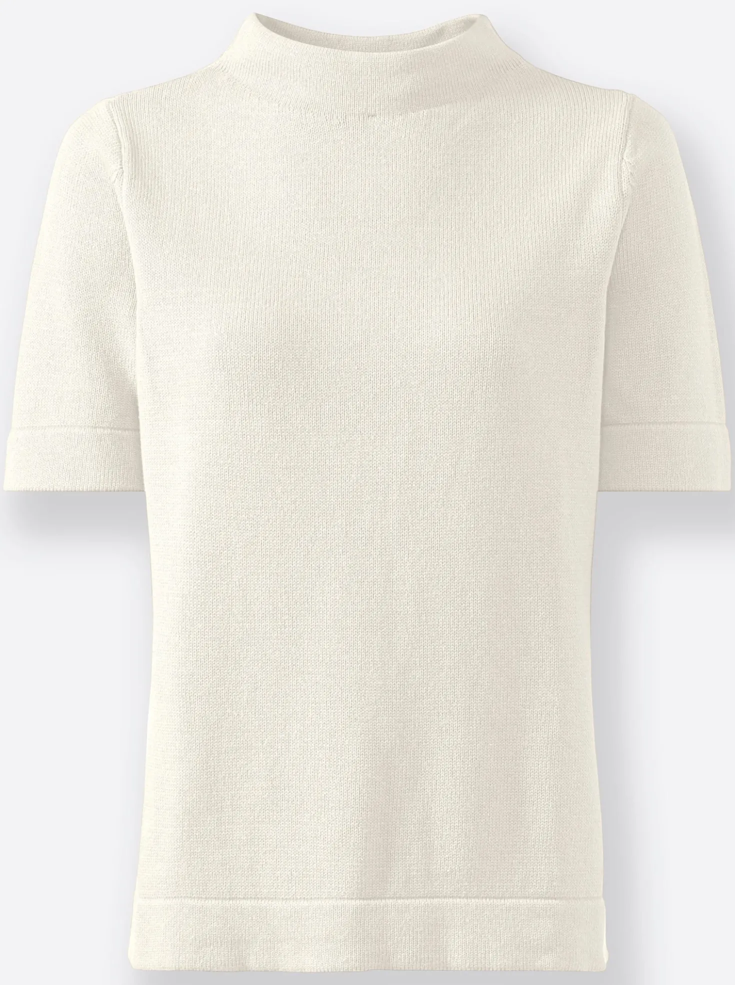 Stehkragenpullover mit Halbarm