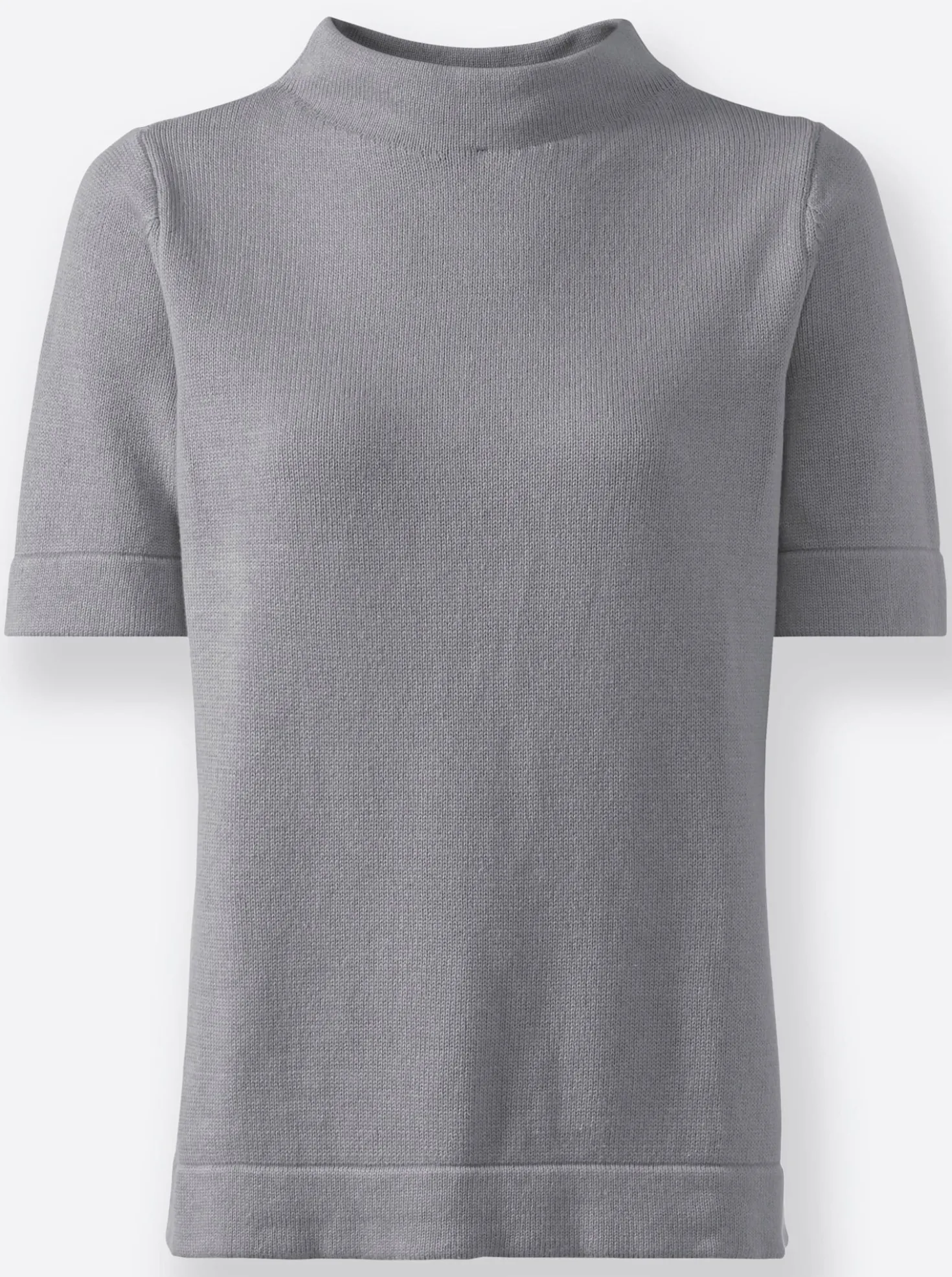 Stehkragenpullover mit Halbarm