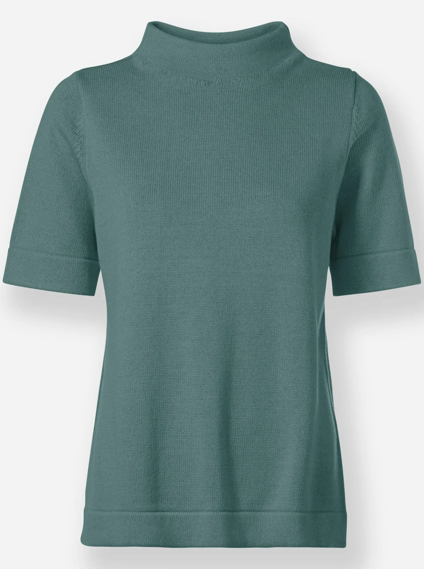 Stehkragenpullover mit Halbarm